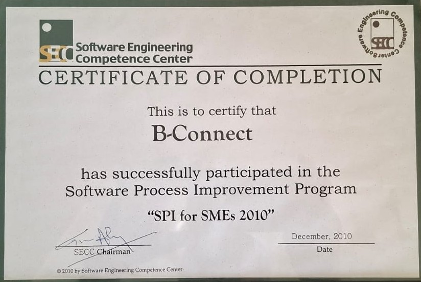SECC certificate